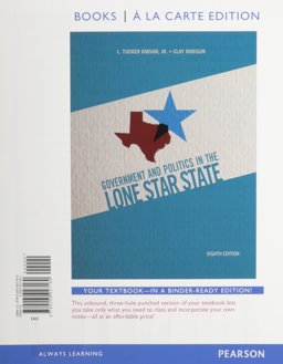 Government and Politics in the Lone Star State, Books a la Carte Edition