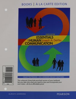 Essentials of Human Communication, Books a la Carte Edition 8th 9780205930753 Front Cover