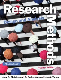 Research Methods, Design, and Analysis 12th 9780205961252 Front Cover