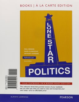 Lone Star Politics, Books a la Carte Plus NEW MyPoliSciLab with EText -- Access Card Package 2nd 9780205972012 Front Cover