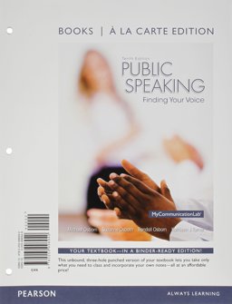Public Speaking Finding Your Voice 10th 9780205996940 Front Cover