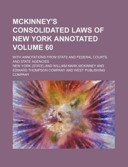 McKinney's Consolidated Laws of New York Annotated