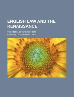 English Law and the Renaissance