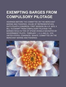 Exempting Barges from Compulsory Pilotage