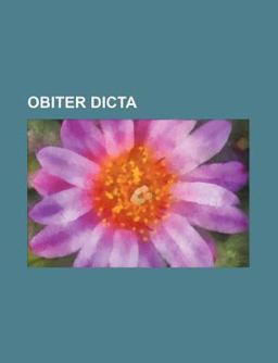 Obiter Dicta