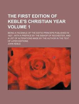 The First Edition of Keble's Christian Year