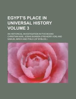 Egypt's Place in Universal History