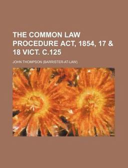 The Common Law Procedure Act 1854