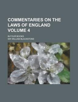 Commentaries on the Laws of England