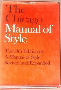Chicago Manual of Style 13th 1982 9780226103907 Front Cover