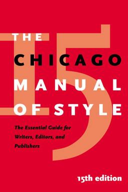 Chicago Manual of Style, 15th Edition 15th 2003 9780226104034 Front Cover