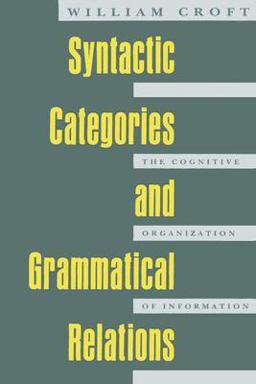 Syntactic Categories and Grammatical Relations Syntactic Categories and Grammatical Relations