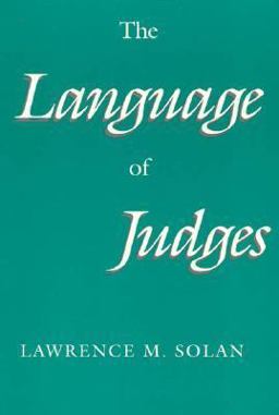 Language of Judges  9780226767918 Front Cover