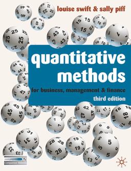 Quantitative Methods For Business, Management and Finance 3rd 9780230218246 Front Cover