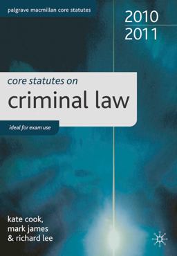 Core Statutes on Criminal Law 2010-11