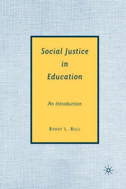 Social Justice in Education An Introduction  9780230606500 Front Cover