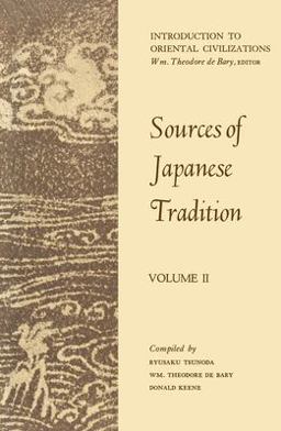 Sources of Japanese Tradition  9780231086059 Front Cover