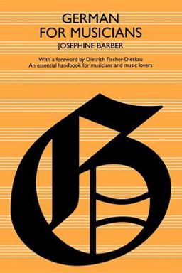 German for Musicians  9780253212603 Front Cover
