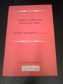 Aspects of Post-War Economic Policy