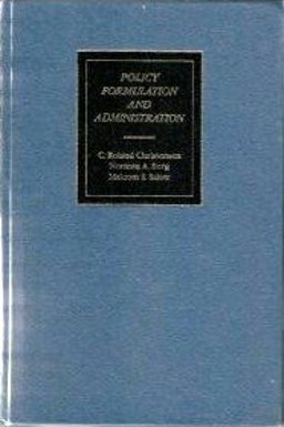 Policy Formulation and Administration