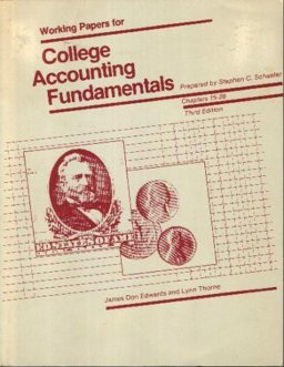 Working Papers for College Accounting Fundamentals: Chapters 15-28, 3rd Edition Working Papers for College Accounting Fundamentals: Chapters 15-28, 3rd Edition