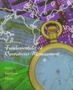 Fundamentals of Operations Management 3rd 1998 9780256225570 Front Cover