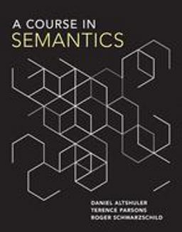 Course in Semantics  9780262042772 Front Cover