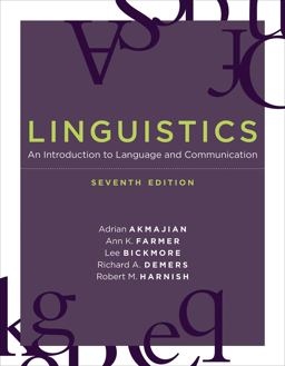 Linguistics, Seventh Edition An Introduction to Language and Communication 7th 9780262533263 Front Cover