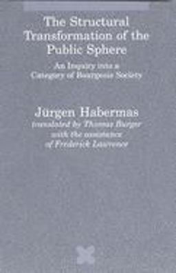 Structural Transformation of the Public Sphere An Inquiry into a Category of Bourgeois Society  9780262581080 Front Cover