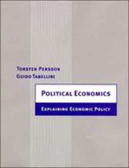 Political Economics Explaining Economic Policy  9780262661317 Front Cover