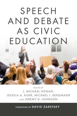 Speech and Debate As Civic Education  9780271079066 Front Cover