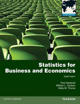 Statistics for Business and Economics Global Edition 8th 9780273767060 Front Cover