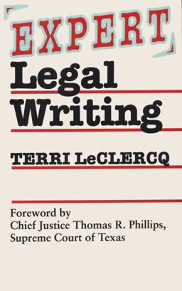 Expert Legal Writing  9780292746886 Front Cover