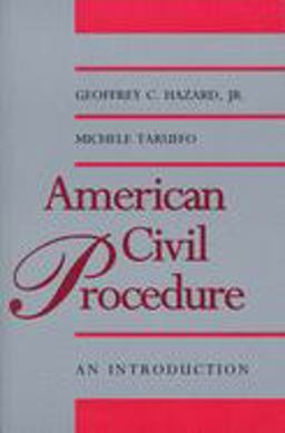 American Civil Procedure An Introduction  9780300065046 Front Cover