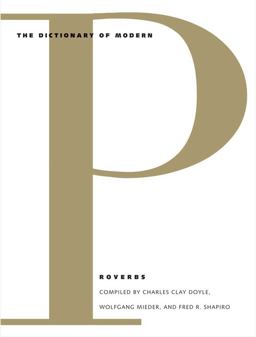 Dictionary of Modern Proverbs  9780300136029 Front Cover
