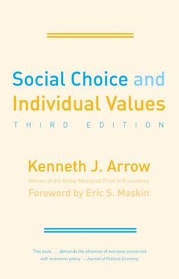 Social Choice and Individual Values 3rd 9780300179316 Front Cover