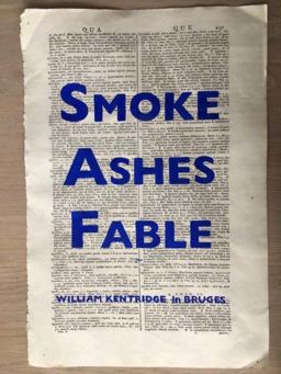 William Kentridge Smoke, Ashes, Fable  9780300230253 Front Cover