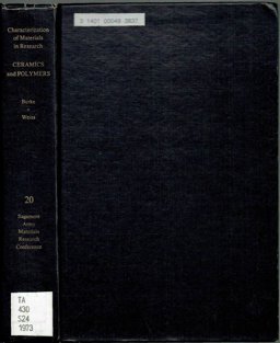 Characterization of Materials in Research Characterization of Materials in Research