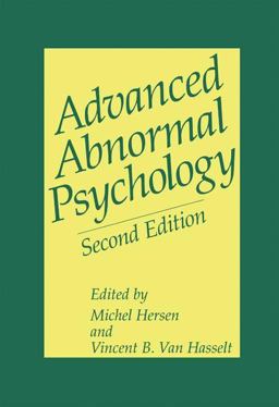 Advanced Abnormal Psychology 2nd 9780306463815 Front Cover