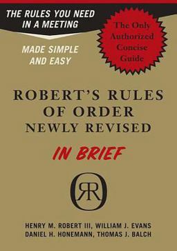 Robert's Rules of Order Newly Revised in Brief  9780306813542 Front Cover