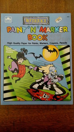 Beetlejuice Paint and Marker Book