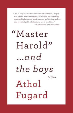 Master Harold and the Boys A Play  9780307475206 Front Cover