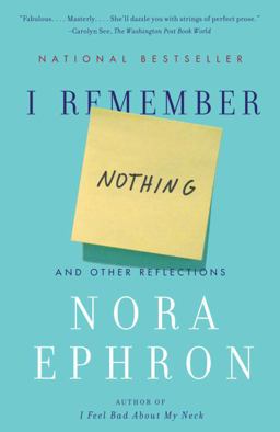 I Remember Nothing And Other Reflections  9780307742803 Front Cover