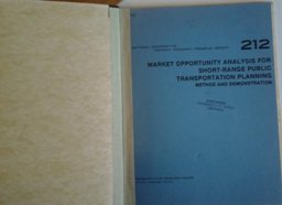 Market Opportunity Analysis for Short-Range Public Transportation Planning