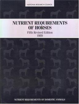 Nutrient Requirements of Horses 5th 9780309039895 Front Cover