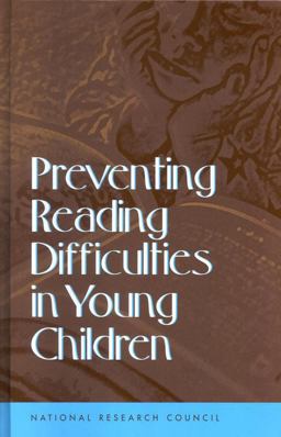 Preventing Reading Difficulties in Young Children  9780309064187 Front Cover