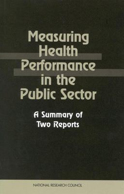 Measuring Health Performance in the Public Sector Measuring Health Performance in the Public Sector