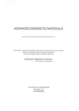 Advanced Energetic Materials Advanced Energetic Materials