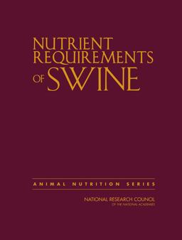 Nutrient Requirements of Swine 11th 9780309224239 Front Cover