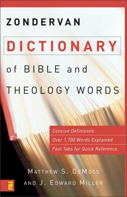 Zondervan Dictionary of Bible and Theology Words  9780310240341 Front Cover